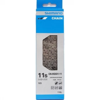 Цепь SHIMANO HG601, 11 скоростей, 116 звеньев, ампульный пин (1 шт), ROAD/MTB/E-BIKE совместимость