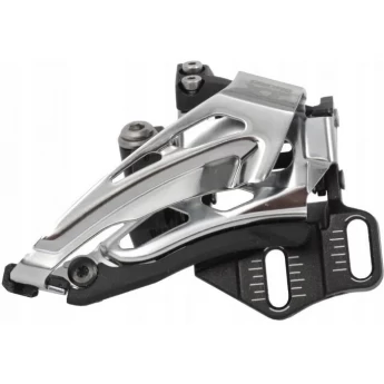 Переключатель передний SHIMANO DEORE, M618-H, для 2x10, верхний хомут (34,9 с адаптером 28.6/31.8), верхняя тяга, черный