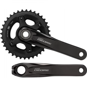 Система SHIMANO DEORE, M6000-2, 175мм, интегрированный вал, 10 скоростей, 34/24T без каретки, черный