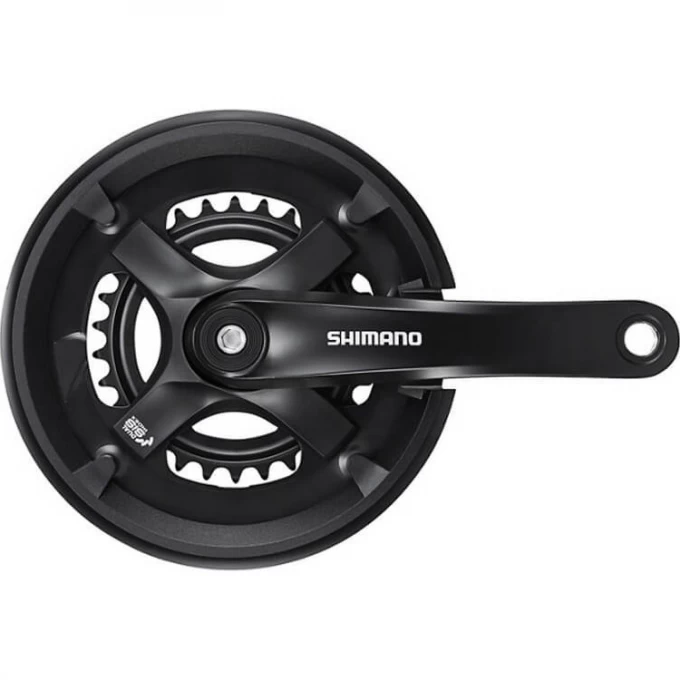 Система SHIMANO TY501, 175 мм, для 2X7/8 скоростей, квадрат, 46/30, с защитой от цепи EFCTY5012E60CLB Система SHIMANO TY501, 175 мм, для 2X7/8 скоростей, квадрат, 46/30, с защитой от цепи EFCTY5012E60CLB