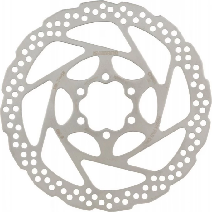 Тормозной диск SHIMANO RT56, 160 мм, 6-болтов, только для пластиковых колодок ESMRT56S Тормозной диск SHIMANO RT56, 160 мм, 6-болтов, только для пластиковых колодок ESMRT56S