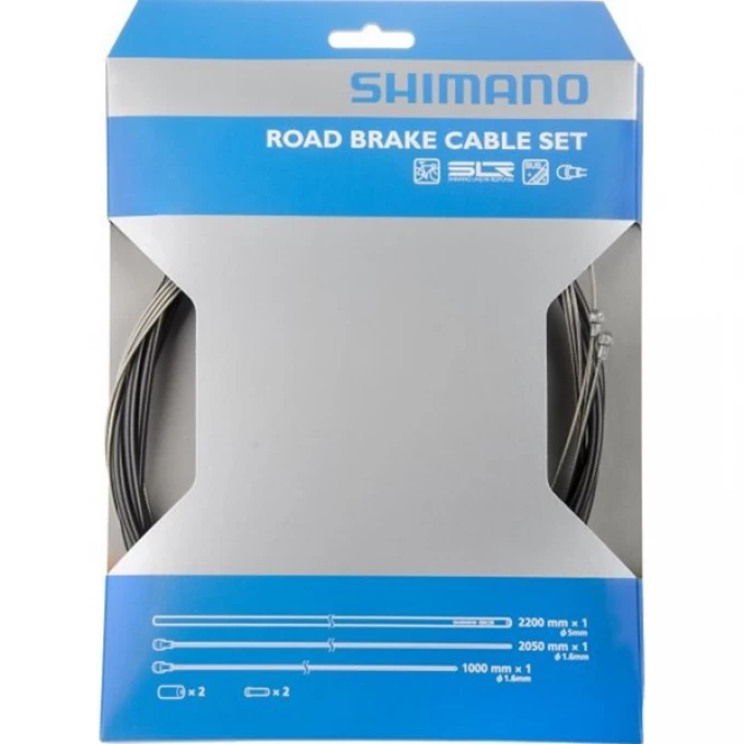 Трос+оплетка тормоза SHIMANO MTB, тр:1.6х1000/2050мм стальной Y80098022 Трос+оплетка тормоза SHIMANO MTB, тр:1.6х1000/2050мм стальной Y80098022